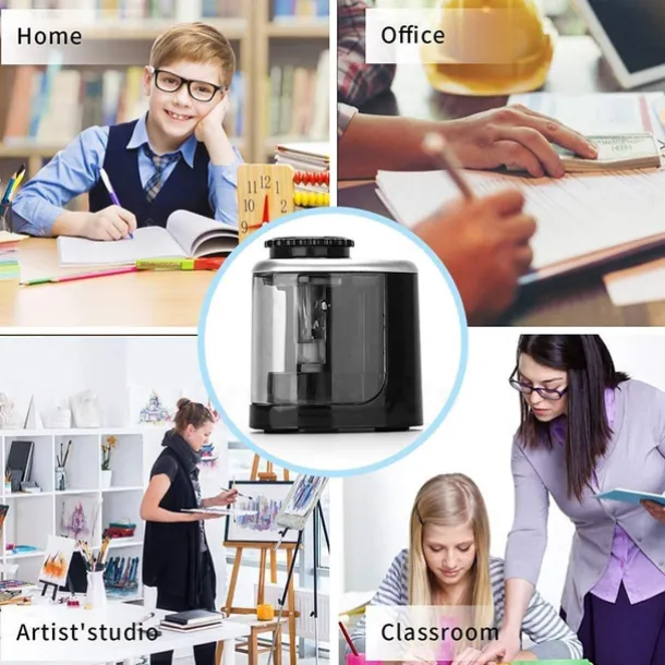 Pencil Sharpener Electric Pencil Sharpeners Blade to Fast Sharpen Suitable for Colored Pencils(6-8mm) School Pencil Sharpener/Classroom/Office/Home, Back to School Gift