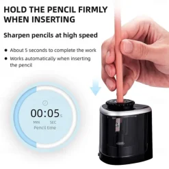 Pencil Sharpener Electric Pencil Sharpeners Blade to Fast Sharpen Suitable for Colored Pencils(6-8mm) School Pencil Sharpener/Classroom/Office/Home, Back to School Gift
