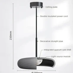 Pendant Lantern Design Pendant Light Gypsum Minimalist Modern 110-240V 29cm