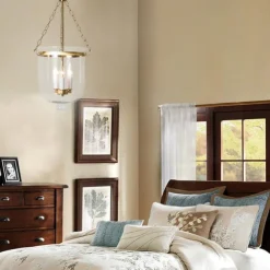 Pendant Light Fixtures Retro Gold Black Copper 3 Light Hanging Light Industrial Style Transparent Glass lampshade Chandelier Ceiling Lighting for Living Room Study Office Lighting Fixture 110-240V