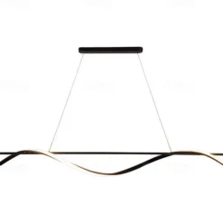 Pendant Light Fixtures 100/120cm LED Pendant Lamp 3 Color Dining Table Hanging Lamp Height Adjustable Pendant Lamp with Remote Control Metal Chandelier Kitchen Island Bar Dining Living Room Office 110-240V