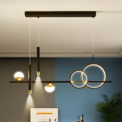 Pendant Light LED New Nordic Dining Room Table Bar Lamp with Spotlight Restaurant Simple Modern