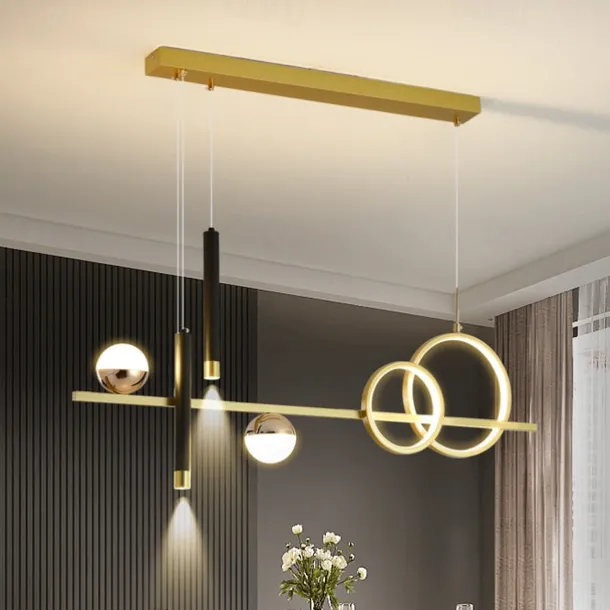 Pendant Light LED New Nordic Dining Room Table Bar Lamp with Spotlight Restaurant Simple Modern