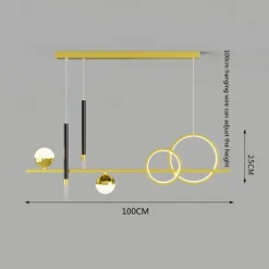 Pendant Light LED New Nordic Dining Room Table Bar Lamp with Spotlight Restaurant Simple Modern