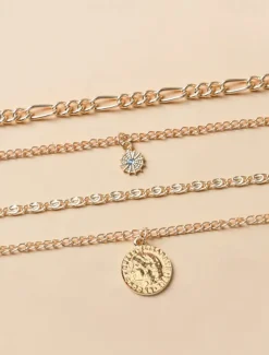 Pendant Necklace Chrome Women's Elegant Classic Necklace For Daily