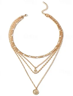 Pendant Necklace Chrome Women's Elegant Classic Necklace For Daily