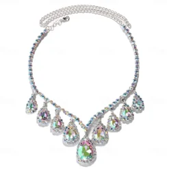 Pendant Necklace Rhinestones Women's Luxury Tassel Tassel Fringe Wedding Drops Necklace For Wedding Party