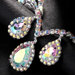 Pendant Necklace Rhinestones Women's Luxury Tassel Tassel Fringe Wedding Drops Necklace For Wedding Party