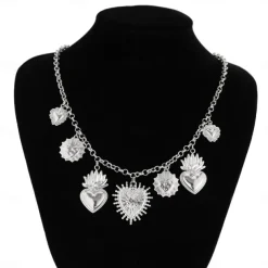 Pendant Necklace Silver Plated Women's Punk Fashion Tassel Geometrical Heart Wedding Drops Necklace For Wedding Party Daily