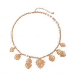 Pendant Necklace Silver Plated Women's Punk Fashion Tassel Geometrical Heart Wedding Drops Necklace For Wedding Party Daily