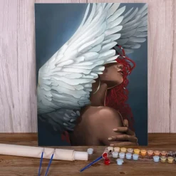 People Wall Art Canvas Girl Wings Prints and Posters Pictures Decorative Fabric Painting For Living Room Pictures No Frame