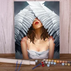 People Wall Art Canvas Girl Wings Prints and Posters Pictures Decorative Fabric Painting For Living Room Pictures No Frame