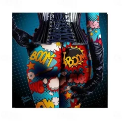 People Wall Art Canvas Sexy Ass Prints Painting Artwork Picture Pop Graffiti Colorful Home Decoration Décor Rolled Canvas No Frame Unframed Unstretched