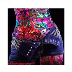 People Wall Art Canvas Sexy Ass Prints Painting Artwork Picture Pop Graffiti Colorful Home Decoration Décor Rolled Canvas No Frame Unframed Unstretched
