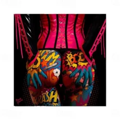 People Wall Art Canvas Sexy Ass Prints Painting Artwork Picture Pop Graffiti Colorful Home Decoration Décor Rolled Canvas No Frame Unframed Unstretched