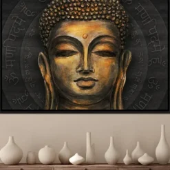 People Wall Art Canvas Traditional Buddha Prints and Posters Portrait Pictures Decorative Fabric Painting For Living Room Pictures No Frame