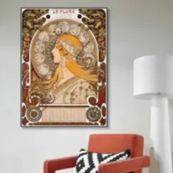People Wall Art Canvas Vintage Art Nouveau Alphonse Mucha Prints and Posters Abstract Portrait Pictures Decorative Fabric Painting For Living Room Pictures No Frame