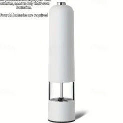 Pepper Grinder, Household Sea Salt Ginder, Electric Spice Grinder, Automatic Sea Salt Crusher, Reusable Glass Seasoning Bottle, Kitchen Gadgets, Kitchen Supplies
