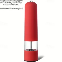 Pepper Grinder, Household Sea Salt Ginder, Electric Spice Grinder, Automatic Sea Salt Crusher, Reusable Glass Seasoning Bottle, Kitchen Gadgets, Kitchen Supplies