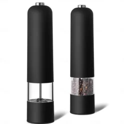 Pepper Grinder, Household Sea Salt Ginder, Electric Spice Grinder, Automatic Sea Salt Crusher, Reusable Glass Seasoning Bottle, Kitchen Gadgets, Kitchen Supplies