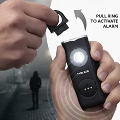 Personal Alarm Keychain for Women 130dB Siren Alarm LED Flashlight with Strobe Light Rechargeable Safety Alarm