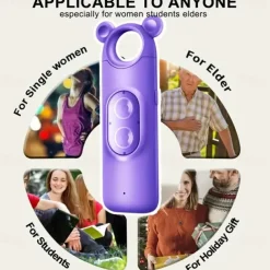 Personal Alarm Safe Sound 130dB USB Rechargeable Self Siren Security Alarms Safety Devices For Women Elderly With Alert Panic Button LED