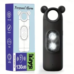 Personal Alarm Safe Sound 130dB USB Rechargeable Self Siren Security Alarms Safety Devices For Women Elderly With Alert Panic Button LED