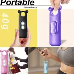 Personal Alarm Safe Sound 130dB USB Rechargeable Self Siren Security Alarms Safety Devices For Women Elderly With Alert Panic Button LED