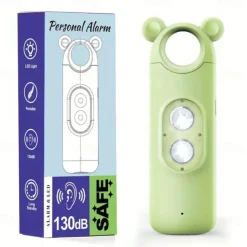 Personal Alarm Safe Sound 130dB USB Rechargeable Self Siren Security Alarms Safety Devices For Women Elderly With Alert Panic Button LED