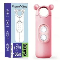 Personal Alarm Safe Sound 130dB USB Rechargeable Self Siren Security Alarms Safety Devices For Women Elderly With Alert Panic Button LED