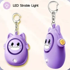 Personal Safety Alarm 130dB Loud Self Defense Keychain Siren with LED Strobe Light Personal Emergency Security Safe Devices Key Chain Alarms for Women Elderly