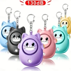 Personal Safety Alarm 130dB Loud Self Defense Keychain Siren with LED Strobe Light Personal Emergency Security Safe Devices Key Chain Alarms for Women Elderly