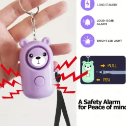 Personal Safety Alarm, 130dB High-frequency Alarm With LED Light For Women Elderly, Suitable For Outdoor Survival And Emergency