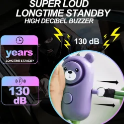 Personal Safety Alarm, 130dB High-frequency Alarm With LED Light For Women Elderly, Suitable For Outdoor Survival And Emergency