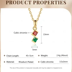 Personalized Birthstone Necklace Custom Best Gift for Mom – Pendant for Women, Perfect for Mother's Day, Valentine's Day, Christmas, or Birthday