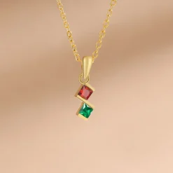 Personalized Birthstone Necklace Custom Best Gift for Mom – Pendant for Women, Perfect for Mother's Day, Valentine's Day, Christmas, or Birthday