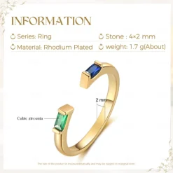 Personalized Birthstone Ring Custom Best Gift for Mom - Engraved Jewelry for Women, Gift for Mother's Day, Women's Day, Valentine's Day, Anniversary, Christmas, Birthday