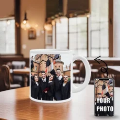 Personalized Graduation Gift MugClass of 2025 Custom Photo Coffee Cup Graduate Gift for Him or Her Congrats Graduation Party Favor 11oz Ceramic Keepsake Cup