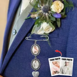 Personalized Graduation Pin Brooch Custom Photo Charm Best Wedding Graduation Memorial Sympathy Gift for Anniversary or Birthday Ideal for Friends, Family