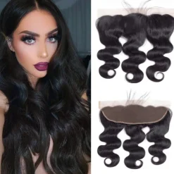 Peruvian Free/Middle Part 13x4 Body Wave Lace Frontal 100% Human Hair Natural Color Remy Hair Lace Front
