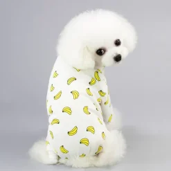 Pet Dog JumpSuit Pajamas Cartoon Design Soft Tracksuit Cat Puppy Pants T-Shirt 5 Sizes 5 Colours