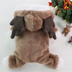 Pet Dog Lovely Sweater Clothes Chirstmas Reindeer Winter Fleece Hoodie Outfit Sweatshirts Soft Warm Xmas Festival Puppy Sweatshirt Coat Apparel