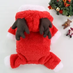 Pet Dog Lovely Sweater Clothes Chirstmas Reindeer Winter Fleece Hoodie Outfit Sweatshirts Soft Warm Xmas Festival Puppy Sweatshirt Coat Apparel