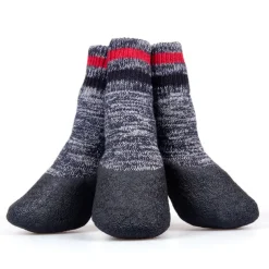 Pet Dog Socks Dog Boots Shoes Puppy Outdoor Indoor Waterproof Nonslip Sports Socks Shoes Boots For Dog Rubber Sole Paw Protection For Small Medium Large Pet Dog (#3, Black)