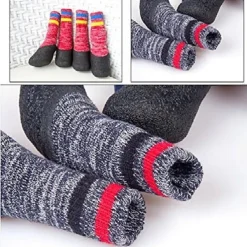 Pet Dog Socks Dog Boots Shoes Puppy Outdoor Indoor Waterproof Nonslip Sports Socks Shoes Boots For Dog Rubber Sole Paw Protection For Small Medium Large Pet Dog (#3, Black)