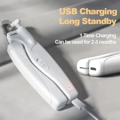 Pet Nail Clippers with light for Dogs and Cats - Rechargeable Easy and Safe Trimming with Precision Blades and LED Light