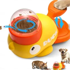 Pet Treat Dispenser Toy,Dogs Puzzle Feeder, Interactive Dog Toy, Duck Treat Dispenser Duck Dog Treat Dispenser Toy, Slow Puzzle Feeder Animal Bowls