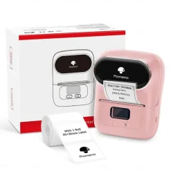 Phomemo M110 Thermal Label Makers - Portable BT Thermal Label Maker Printer For Barcode, Clothing, Jewelry, Retail, Mailing, Compatible With Android, IOS, Windows & Mac, With 1 Roll 40×30mm Label