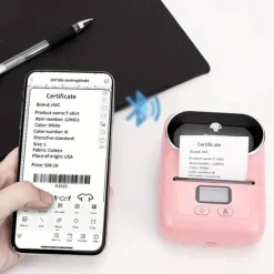 Phomemo M110 Thermal Label Makers - Portable BT Thermal Label Maker Printer For Barcode, Clothing, Jewelry, Retail, Mailing, Compatible With Android, IOS, Windows & Mac, With 1 Roll 40×30mm Label