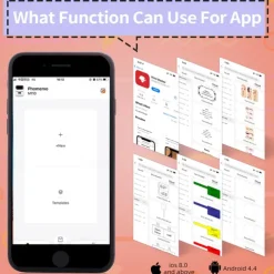 Phomemo M110 Thermal Label Makers - Portable BT Thermal Label Maker Printer For Barcode, Clothing, Jewelry, Retail, Mailing, Compatible With Android, IOS, Windows & Mac, With 1 Roll 40×30mm Label